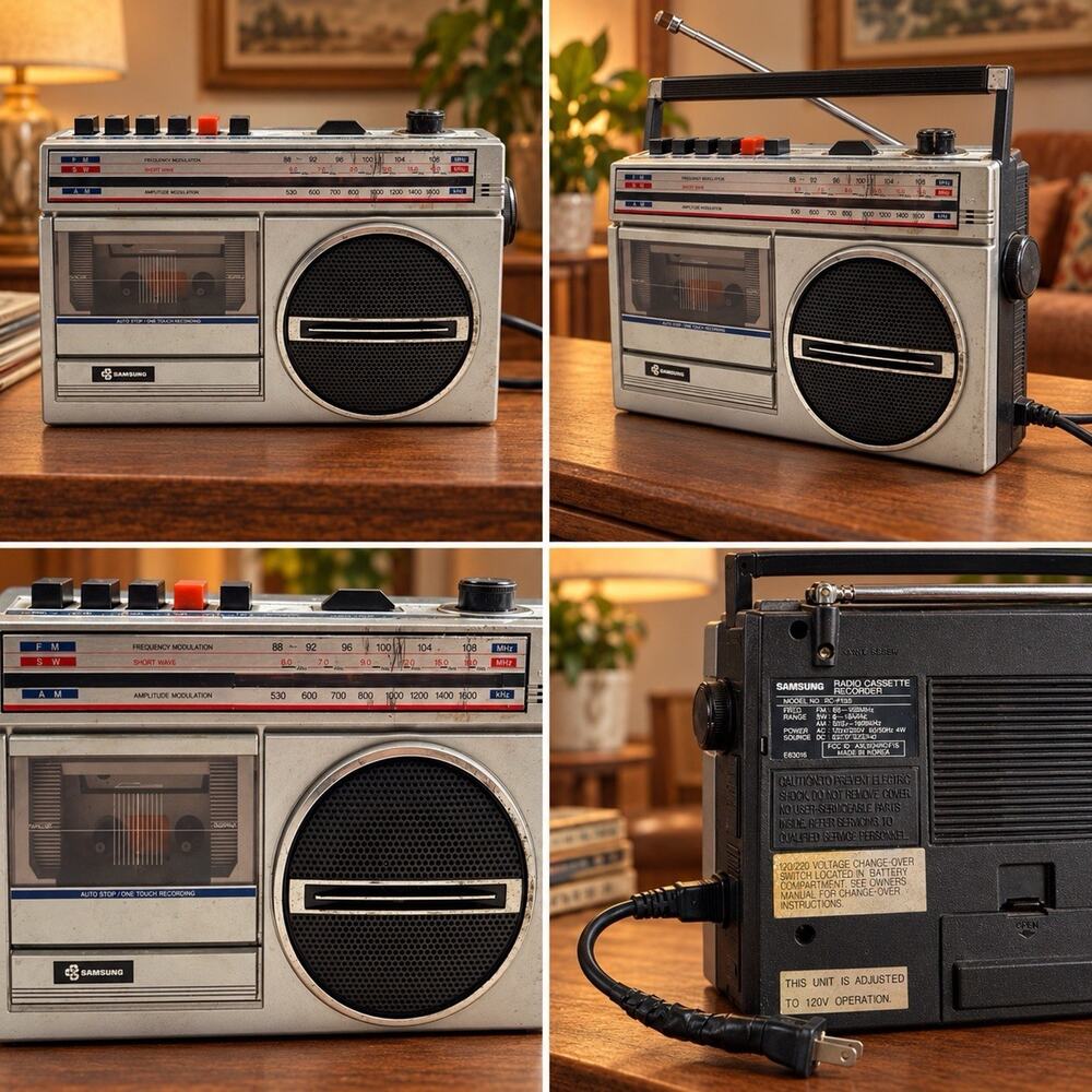 Samsung RC-F15S AM FM Shortwave Radio Cassette Recorder Tested Working